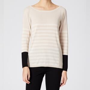 M. PATMOS Cotton Striped Lightweight Sweater Blouse M